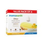 Mamaearth Ubtan Moisturizing Lotion Soap 125 g (Pack of 4) | Removes Tan | Benefits of Lotion in a Soap | Gently Exfoliates & Deeply Cleanses | Nourishes Dry Skin | Non Drying | Grade 1 Soap - Fast UK Delivery