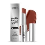 RENEE Matte Lock Lipstick - Soul, Moisturizing, Long Lasting & Weightless Formula, Intense Color Pay Off with Ultra-Matte Finish, Enriched with Avocado oil, Vitamin E, D & Beta-Carotene, 3.5 Gm - Fast UK Delivery