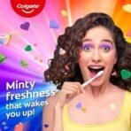 Colgate MaxFresh Rainbow Fresh Gel Toothpaste with Heart Shaped Cooling Crystals, Triple Mint Flavour, 100g & MaxFresh Watermelon Blast Gel Toothpaste with Cooling Crystals, 100g for Intense Freshness - Fast UK Delivery - Image 3