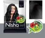 Nisha Natural Black Hair Color Dye Henna Based Black Dye Henna For Hair Men Women Hair Color Black Henna Powder Hair Color Dye Black Without Ammonia 10gm Pack of 10 - Fast UK Delivery - Image 3