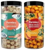 Farmley Roasted & Flavoured Himalayan Salted Healthy Makhana Snacks 90 gm & Farmley Roasted & Flavoured Peri Peri Healthy Makhana Snacks 90 gm - Fast UK Delivery - Image 2