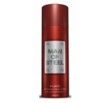 DENVER Man Of Steel Pump Deodorant Body Spray - 200ML - Fast UK Delivery