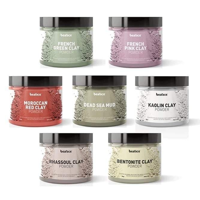 uk51hmg7wnOVL-1-1.jpg Beaface combo of 7 Clay Powder Each of 100 gm (Regenerates Skin cells and Reduce Wrinkles) - Image 1