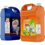 Parle Ropvatika ShineBrite Original Blue 5 Liter + Bodywash Shower Gel 5 Liter (Aloevera Papaya) (Toilet Cleaner 5L+ Body wash Shower Gel 5L (Aloevera Orange)) - Fast UK Delivery - Image 2