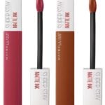 Maybelline New York Super Stay Matte Ink Liquid Lipstick, 80 Ruler, 5ml & Maybelline New York Super Stay Matte Ink Liquid Lipstick, 135 Globe Trotter, 5g - Fast UK Delivery