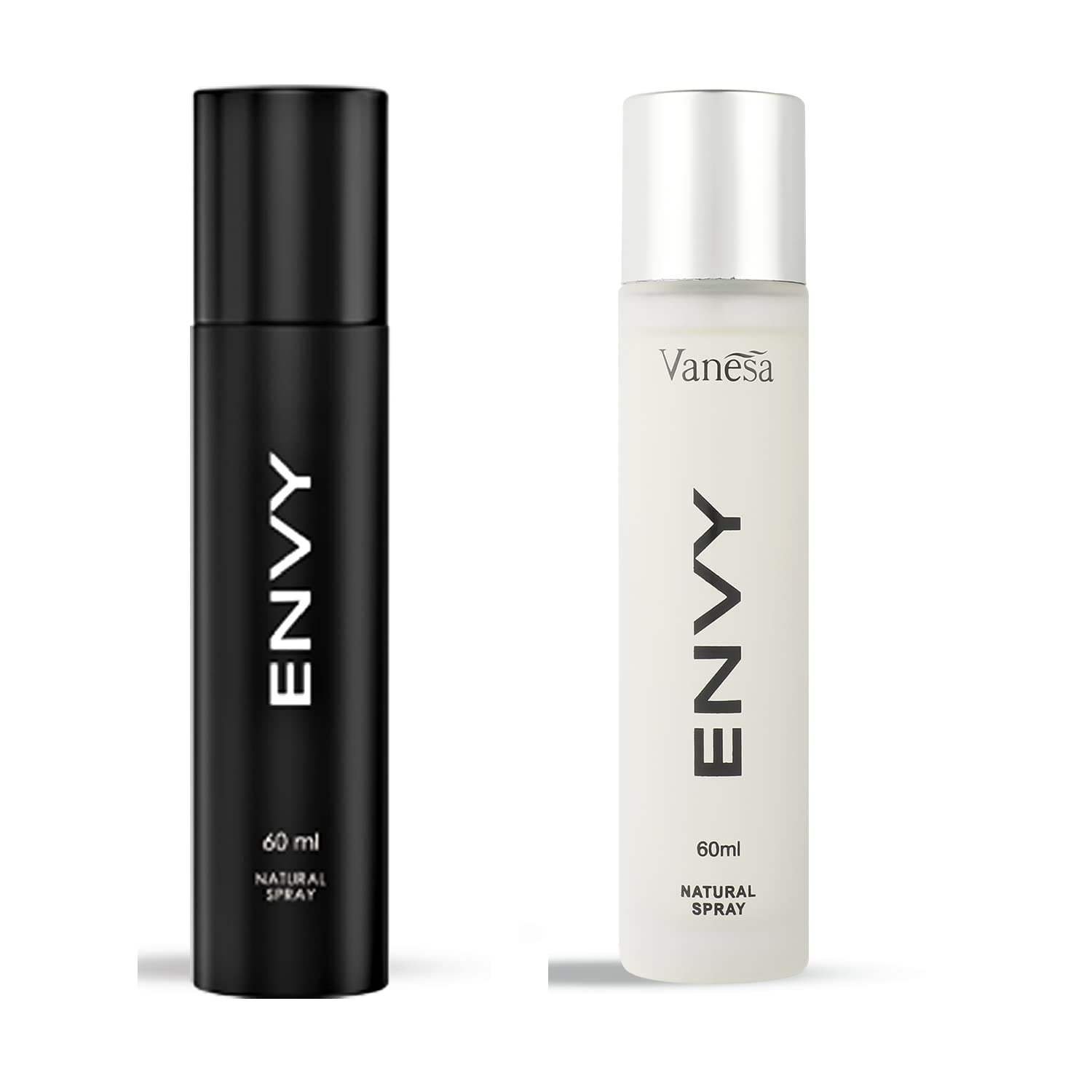 uk51iVOhYHTCL-1-1.jpg ENVY Natural Spray Perfume Scent For Unisex, 60ml Each (Pack Of 2) Long Lasting Perfume - Floral, Fruity - Fast UK Delivery - Image 1