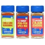 CRISTA International Seasonings Combo Pack - 6 | Cajun Seasoning x 1, 45 gms | Chilli Lime Seasoning, 50 gms | Peri Peri Mix x 1, 45 gms | Zero added Colours, Additives & Preservatives | Pack of 3 - Image 2