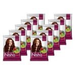 Nisha Henna Based Hair Color Packet No Ammonia Long Lasting (30 g (Pack of 10), Natural Brown) - Fast UK Delivery - Image 2