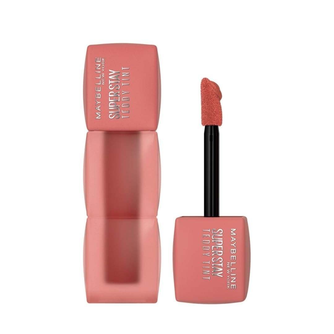 uk51jKI0MJtOL-1.jpg Maybelline New York Super Stay Teddy Tint - Lip and Cheek Color, Skinny Dip, 5ml | Teddy Soft Matte up to 12Hr | Multi Use | Comfortable Long wear formula |Buildable |Natural flushed look in one swipe - Fast UK Delivery - Image 1