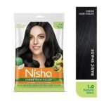 Nisha Cream hair color with sunflower avocado oil & henna extracts 100% grey coverage no ammonia (20ml+20gm x 1) (Pack of 6, (NATURAL BLACK 1)) Fast Shipping to USA & Canada - Image 4