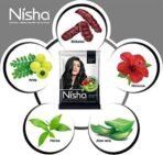 Nisha Natural Black Hair Color Dye Henna Based Black Dye Henna For Hair Men Women Hair Color Black Henna Powder Hair Color Dye Black Without Ammonia 10gm Pack of 10 - Fast UK Delivery - Image 5