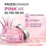 FACESCANADA Pink Aloe Vera Oil-Free Day Gel, 50g | 1.5% Hyaluronic Acid | Intense Hydration | Lightweight, Non Sticky & Absorbs Easily | Soothing, Nourishing & Acne Control | No Alcohol & Parabens - Fast UK Delivery - Image 5