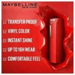 Maybelline Superstay Vinyl Ink Liquid Matte Lipstick, High Shine That Lasts For 16 Hrs, Enriched With Vitamin E & Aloe, Shade Lippy And Unrivaled, 4.2G Each (Combo Pack) - Fast UK Delivery - Image 5