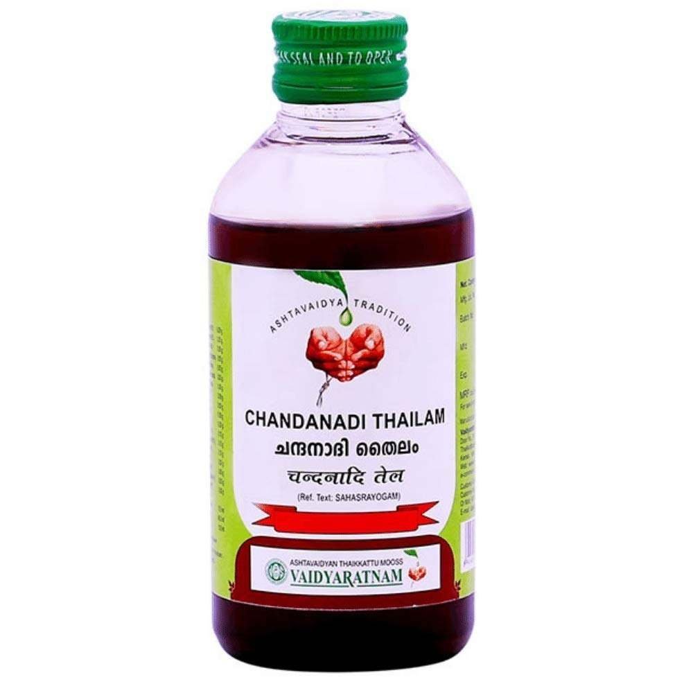 uk51k00lMc7L.jpg Vaidyaratnam Chandanadi Thailam 200 ml (Pack Of 1)| Ayurvedic Products | Ayurveda Products | Vaidyaratnam Products - Fast UK Delivery - Image 1