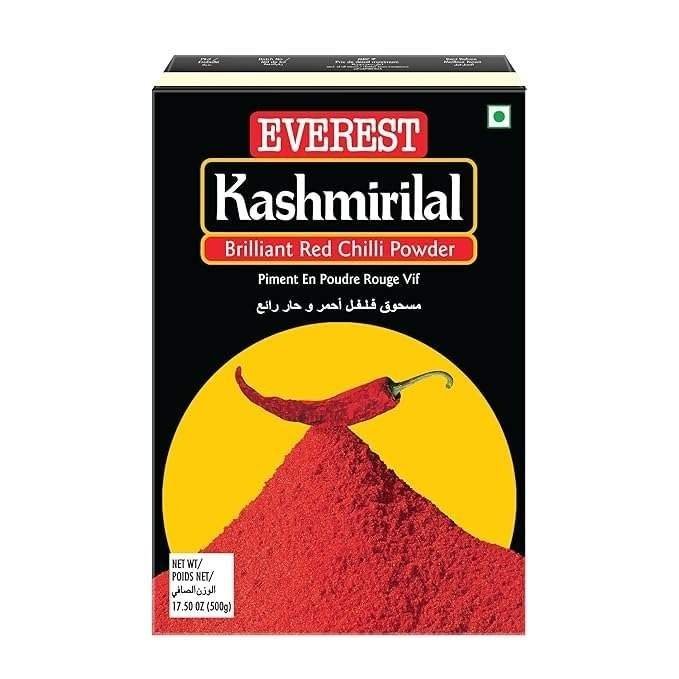 uk51kLX8wAU7L-1-1.jpg Everest Kashmirilal| Brilliant Red, Fine Ground Chilli Powder| 500 Gm Pack - Fast UK Delivery - Image 1