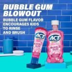 ACT Kids Anticavity Fluoride Rinse, BubbleGum Blowout, 16.9 Bottle (3-Pack) - Fast UK Delivery - Image 4