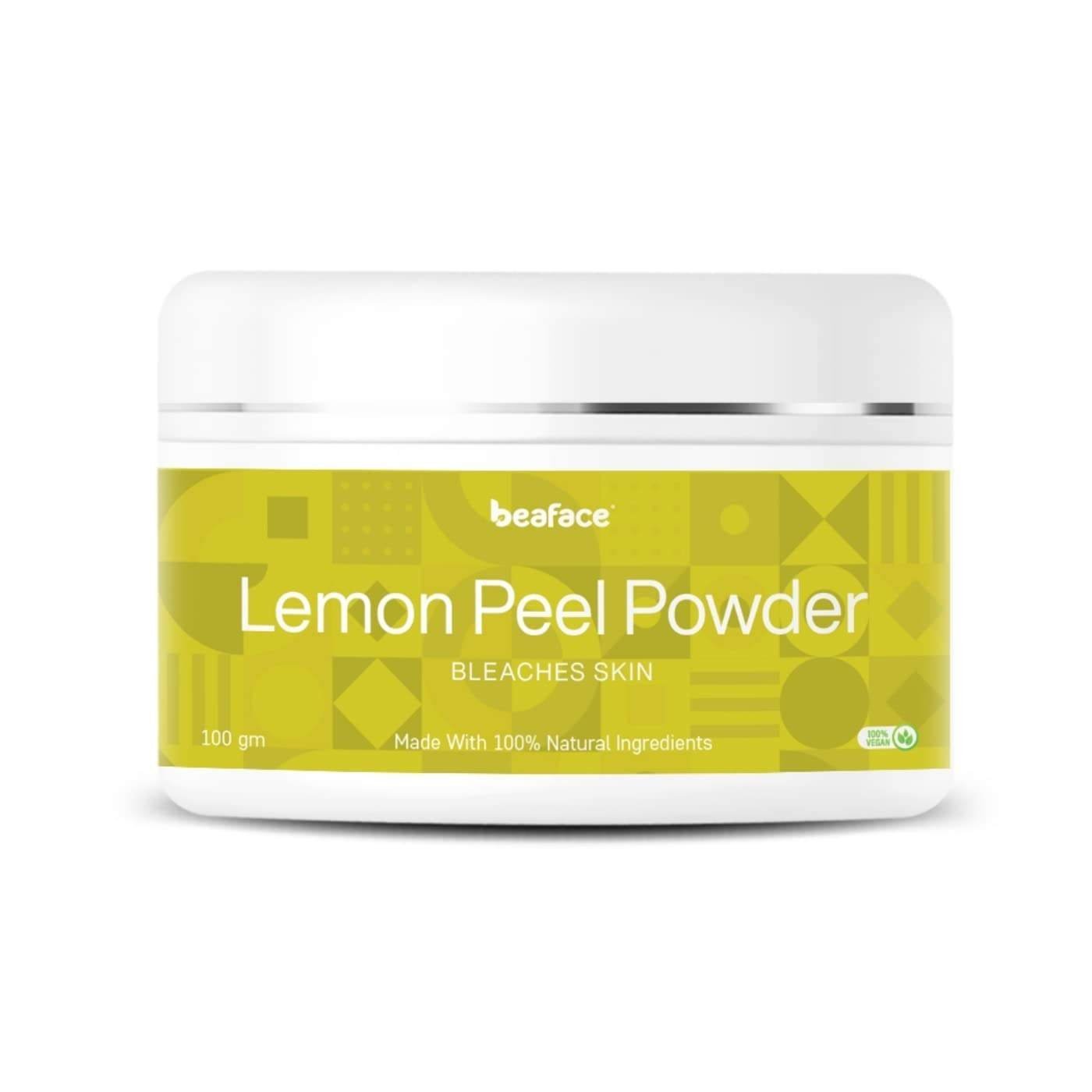 uk51kYtrMAkQL-1-2.jpg Beaface Lemon Peel Powder For Face Skin | 100% Organic & Chemical Free Skin/Face Cleanser powder | Pure & Natural Face Pack (Nimbu Chilka Powder) (100gm) (Pack of 1) - Image 1