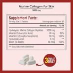 Marine Collagen 3000mg Peptides With Biotin, Hyaluronic Acid, Vitamin C & E, Type 1 Marine Collagen, Healthy Hair, Skin, Nails, For Men & Women - 90 Tablets - Fast UK Delivery - Image 5