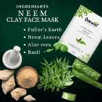 Deewal Premium Neem Clay Face Mask | 100% Vegan & Natural | Purifies & Nourishes | Antibacterial & Anti-Acne Face Mask | Hydrating & Detoxifying Clay Pack | Deep Cleansing for Clear & Glowing Skin | For All Skin Types - Fast UK Delivery - Image 4