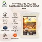 Organic Wellness Kathiya Wheat Atta | Emmer Wheat Flour | High Fiber, Low Gluten & Diabetic Friendly | Whole Wheat Chakki Flour - 5 KG Pack - Fast UK Delivery - Image 4
