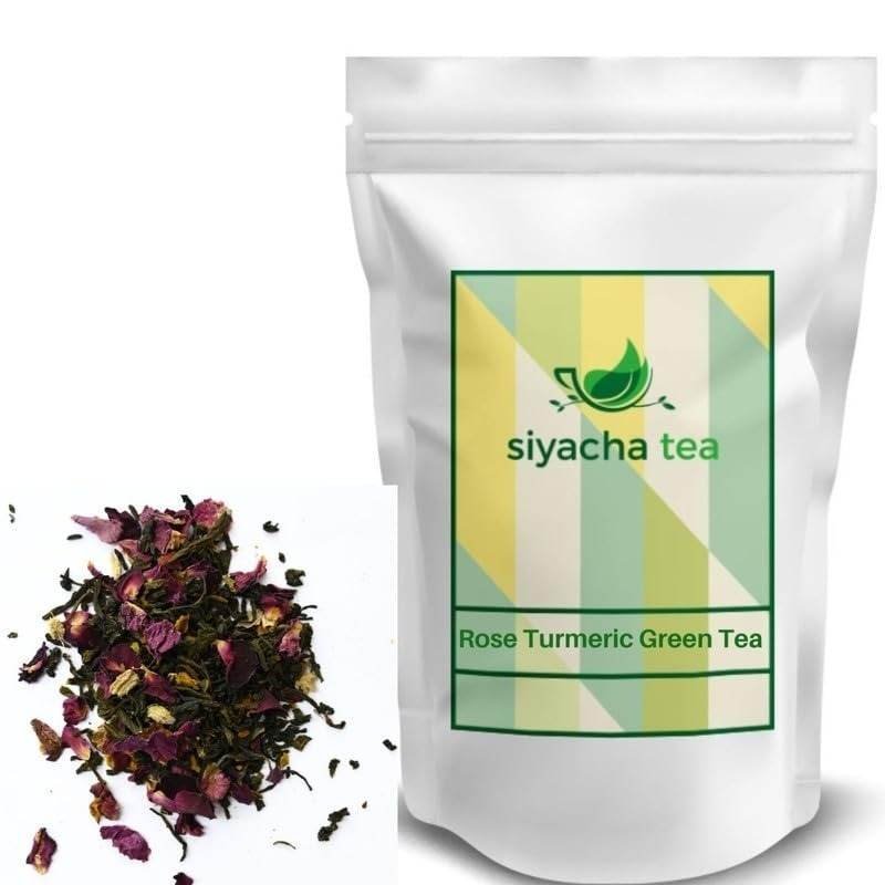 uk51lv0vqOS5L-1-1.jpg Siyacha Tea Rose Turmeric Green Tea|Loose Leaf Chai Patti|100% Natural Ingredient|Loose leaf Blend|For Glowing Skin & Shiny Hair| Helps in Weight Loss, Belly Fat Cutter|Natural Antioxidant Rich|1KG - Fast UK Delivery - Image 1