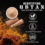 Deewal Premium Ubtan Clay Face Mask | Turmeric & Sandalwood | 100% Vegan & Natural | Brightening Face Mask for Tan Removal & Oil Control | Ayurvedic Face Pack for Acne-Prone & Damaged Skin | For Men & Women - Fast UK Delivery - Image 6
