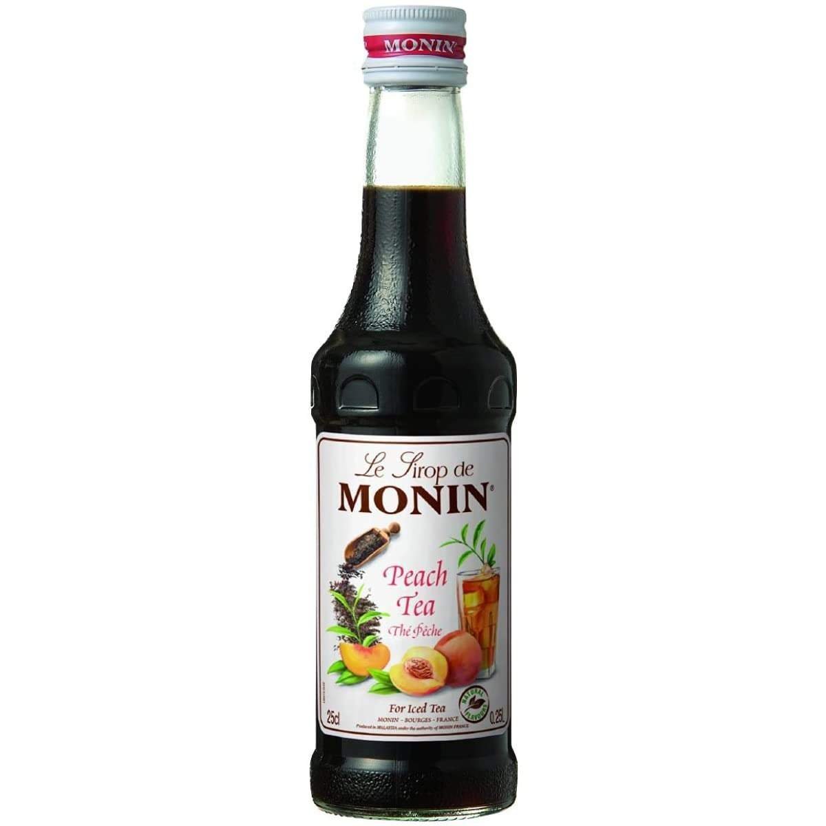 uk51m12uyf8pL-1.jpg Monin Peach Tea Bottle, 250 ml - Fast UK Delivery - Image 1