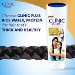 Clinic Plus Strong & Thick Shampoo with Rice water,Protein & Vitamin E for Hair Strengthening, Breakage Reduction and Thicker Hair,355 ml. - Fast UK Delivery - Image 6