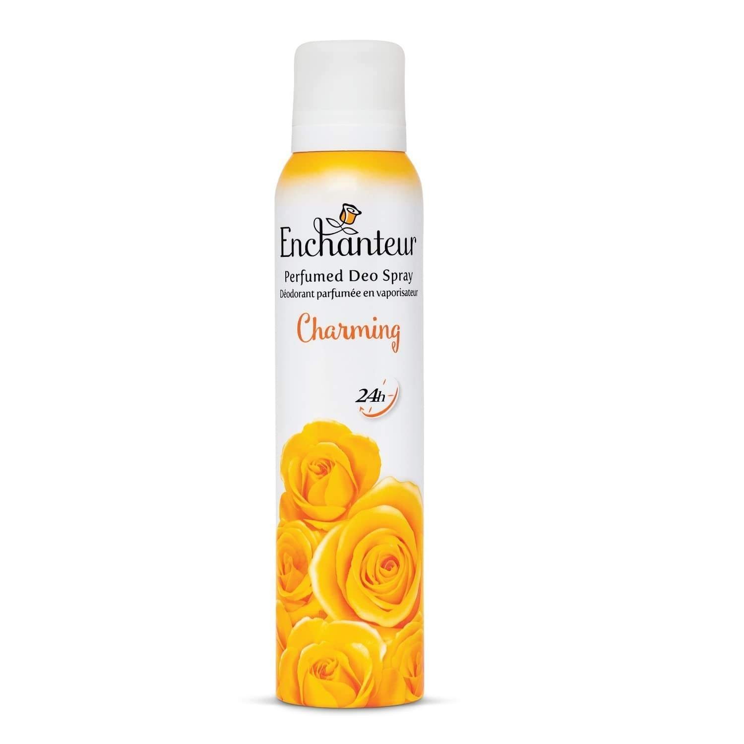 uk51mByZ7aJlL-1-1.jpg Enchanteur Charming Perfumed Deo Spray for Women with 24-Hours Odour Protection| Long-Lasting Floral French Fragrance| Refreshing & Gentle Deo Spray| 150ml - Fast UK Delivery - Image 1