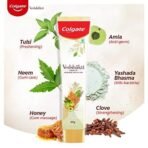 Colgate Vedshakti Toothpaste, Anti-Bacterial Tooth Paste for Whole Mouth Health and Fresh Breath, With Neem, Clove, and Honey, 400g, 200g X 2 (Combo Pack Offer) - Fast UK Delivery - Image 4