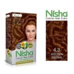 Nisha Cream Hair Color Combo Pack 120g, Natural Black and Golden Brown, Permanent Hair Color for Women and Men - Fast UK Delivery - Image 4