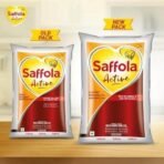 Saffola Active Refined Cooking oil | Rich in Omega 3 & Oryzanol | Multi-Source Edible Rice Bran & SoyaBean oil | 1 Litre pouch - Fast UK Delivery - Image 4