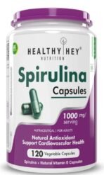 HealthyHey Nutrition Spirulina 120 Veg capsules. - Fast UK Delivery