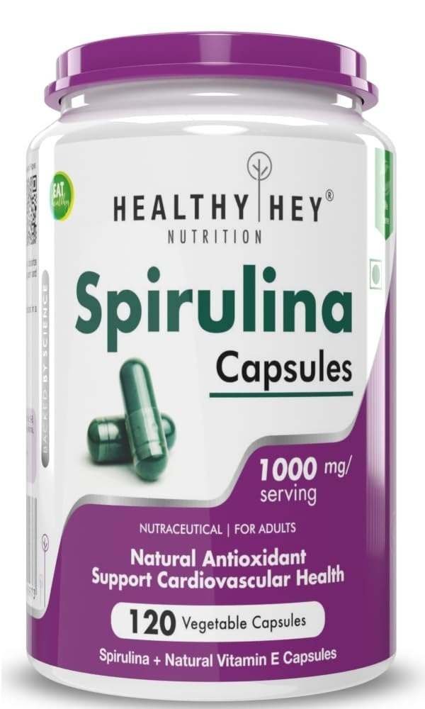 uk51nBh6je-hL-1-1.jpg HealthyHey Nutrition Spirulina 120 Veg capsules. - Fast UK Delivery - Image 1