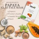 Deewal Premium Papaya Face Clay Mask | Ultra Cleansing & Tan Removal Face Pack | Reduces Blackheads & Deep Pore Purifying | Instant Brightening & Hydration | For Men & Women | All Skin Types - Fast UK Delivery - Image 4