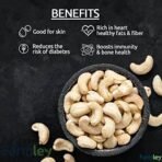 Farmley W240 Whole Cashew Nuts 250 g, Value Pack | Premium Kaju Dry Fruits, Whole Crunchy Cashews | Rich in Protein, & Nutritious | Gluten Free & Plant based Protein (Pack of 1) - Fast UK Delivery - Image 6