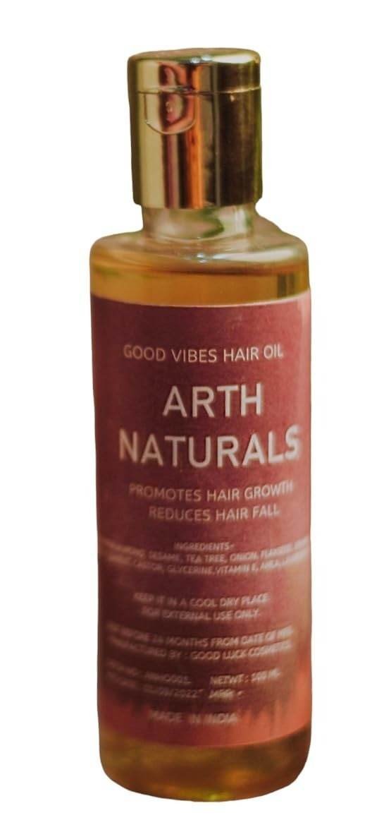 uk51nLB3ZowNL-1-1.jpg Arth naturals -Hair growth -Dandruff free- Cruelty free- Vegan - Natural ingredients -Good Vibes Hair oil - Unisex product - Made in India - 100 ml - - Fast UK Delivery - Image 1