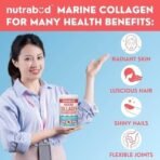 Nutrabud Japanese Marine Collagen Powder Supplement for Women,Men|No Added Sugar|Supports Skin Radiance,Healthy Hair,Nails & Joints|Hydrolyzed Collagen Peptides (Watermelon,200 grams) - Fast UK Delivery - Image 5