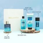 Bella Vita Luxury Skai Aquatic Gift Set with Aloe Vera Body Wash 250 ml for Deep Cleansing, EDC Perfume 100 ml, Deo Body Parfum 150 ml & Perfume Body Lotion 200 ml - Fast UK Delivery - Image 3