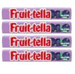 Fruit-Tella Blackcurrent Flavour Chewy Toffee Stick (Pack OF 4 x 32.4g) - Fast UK Delivery - Image 2
