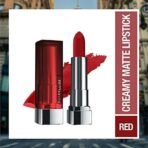 Maybelline New York Color Sensational Creamy Matte, 634 Bold Crimson, 3.9g with FREE Color Sensational Creamy Matte 507 Almond Pink - Fast UK Delivery - Image 4