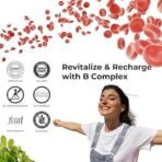 HEALTH VEDA ORGANICS PRIVATE LIMITED Plant Based Vitamin B12 Supplement, 60 Veg Capsules, B1, B2, B3, B5, B6, B7, B9, Moringa, Good For Digestion And Nerve Health, Glowing Skin For Men & Women - Fast UK Delivery - Image 5