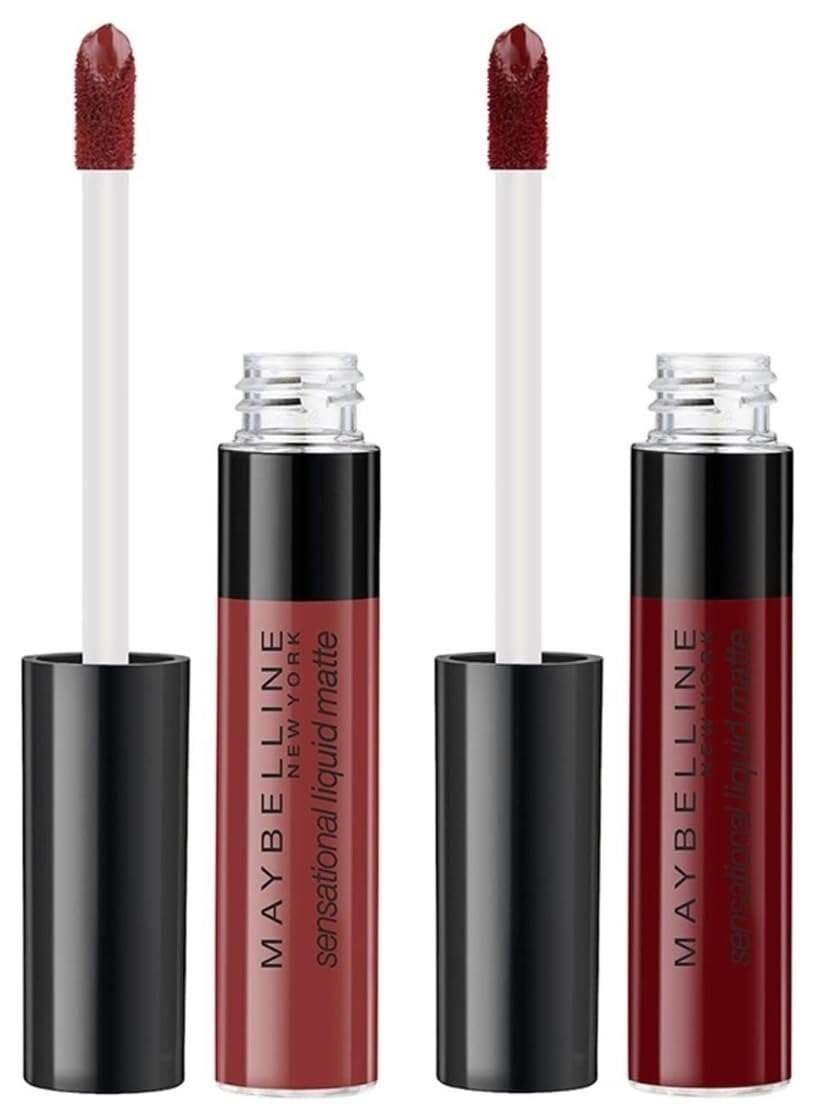 uk51ovDPplyhL-1.jpg Maybelline New York Sensational Liquid Matte Lipstick 11, Made Easy, 7G. and Sensational Liquid Matte Lipstick, Soft Wine, 7 g - Fast UK Delivery - Image 1