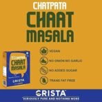 CRISTA 100 gms Chatpata Chaat Masala | Chat Masala | Chat Masala Powder | Vegan | No Onion | No Garlic | No Added Sugar | Trans Fat Free | Zero added Colours & Preservatives - Image 3