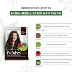 Nisha Natural Henna Powder For Hair Colour, 2.0 Original Black Hair Color, Herbal Conditioning Hair Dye for Silky & Shiny Soft Hair Colour for Men & Women - Fast UK Delivery - Image 6