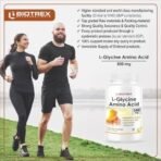 L-Glycine Amino Acid 500mg Supplement, Supports healthy sleep & immune system, Supports Brain Health 120 Veg. Capsules - Fast UK Delivery - Image 6