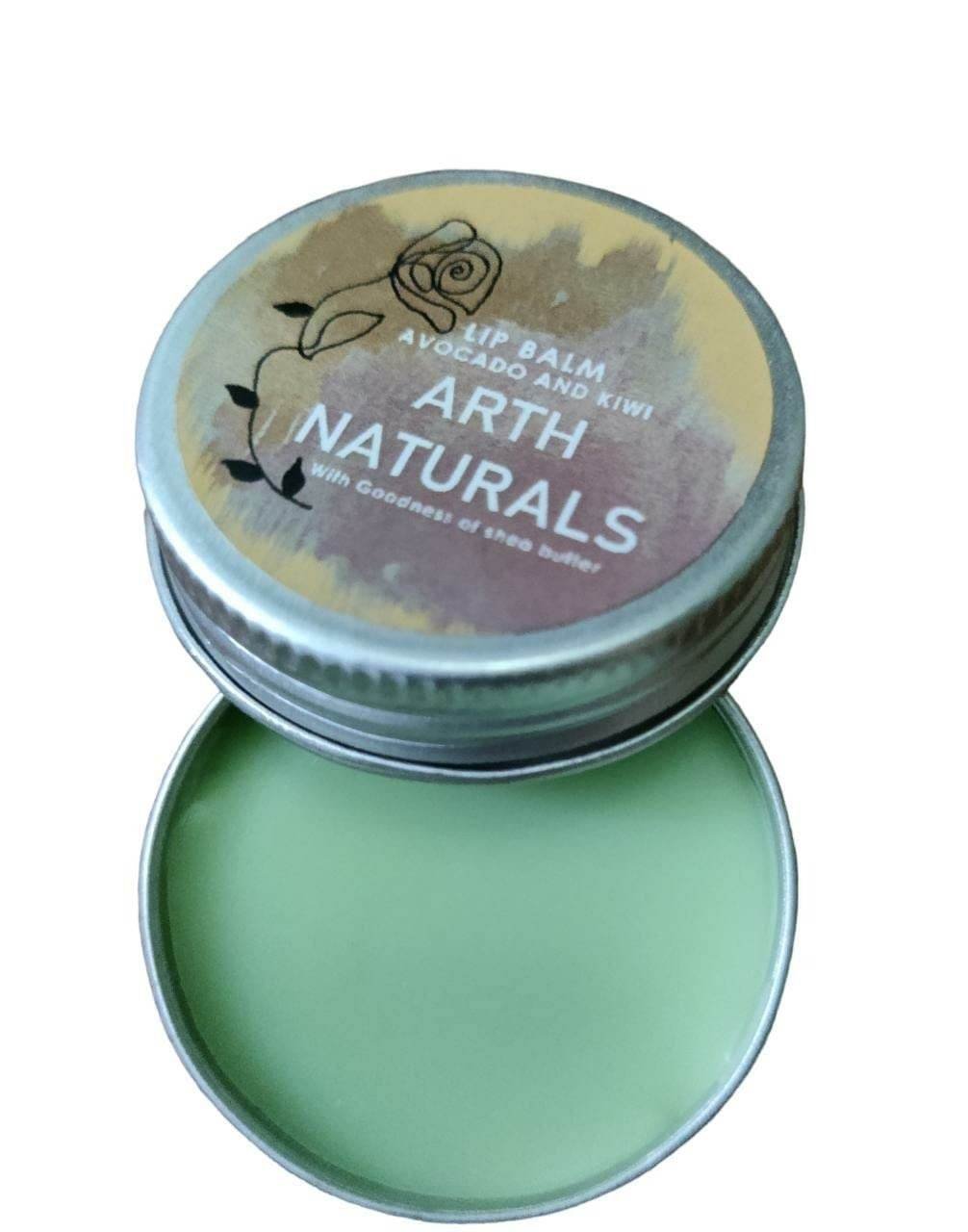 uk51q5Dr5OzVL-1-1.jpg Arth Naturals Kiwi Avocado Lip Balm - Avocado Oil & Shea Butter - Unisex - Halal - Organic & Natural - 8g - Moisturizing & Hydrating - Fast UK Delivery - Image 1