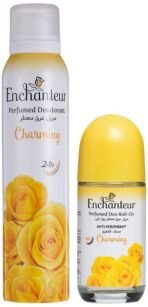 Enchanteur Charming Perfumed Deo Spray for Women (150ml) and Charming Roll-On Deodorant for Women (50ml) - Fast UK Delivery