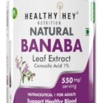 HealthyHey Nutrition Banaba Leaf Extract 550mg 60 Veg Capsules (Non-GMO & Gluten Free) - Supports Healthy Blood Sugar Levels - Fast UK Delivery
