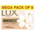 LUX Velvet Glow Jasmine & Vitamin E for Glowing Skin Beauty Soap Offer Pack 8x150 g - Fast UK Delivery